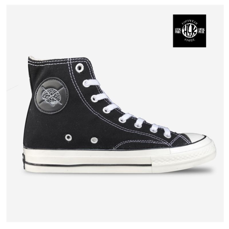 NO BRANDS - Sepatu Polos "TPS All Black/Black White" Original 100% #LOCALPRIDE - Sepatu Sneakers Pri