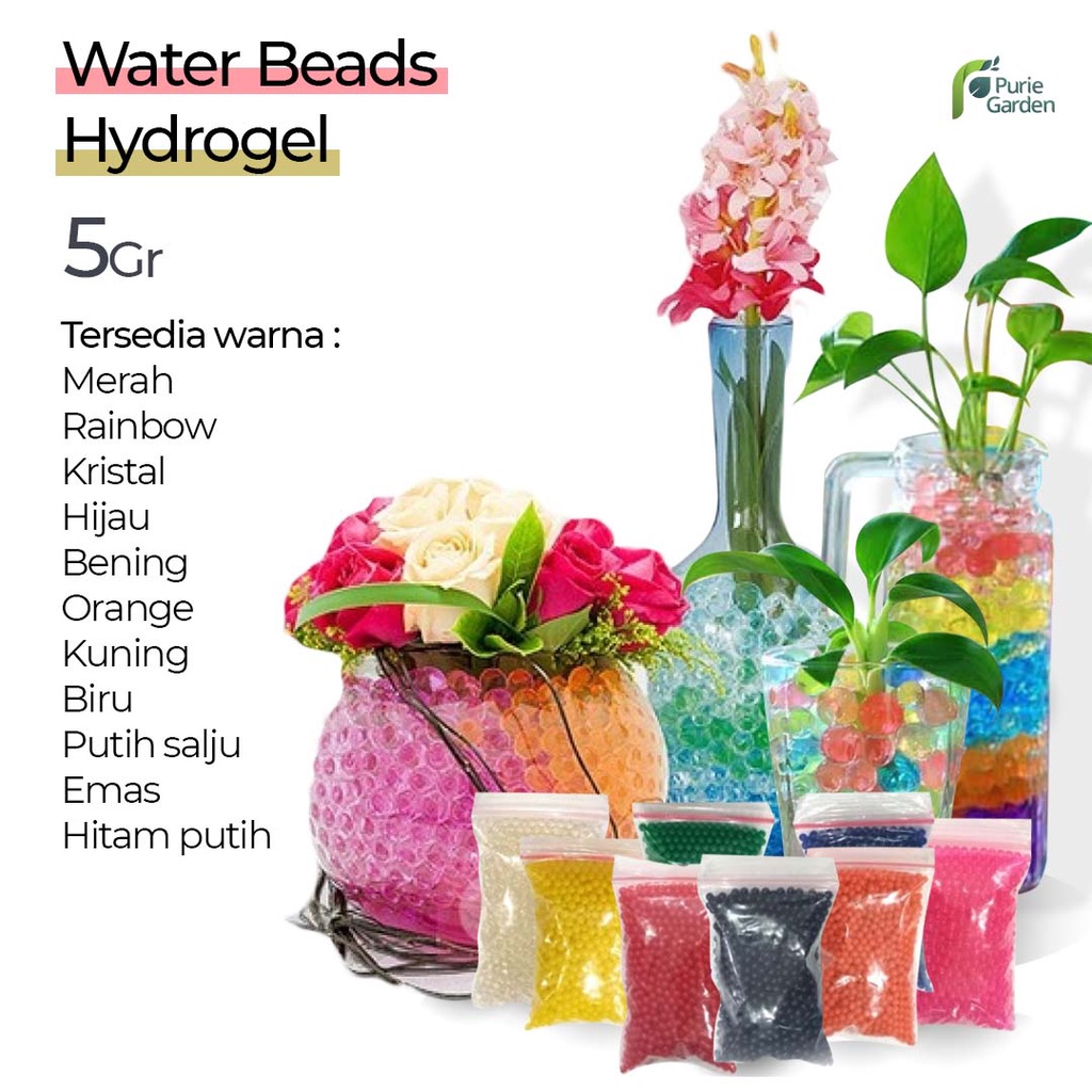 Jual Hydrogel Hidrogel Water Beads Media Tanam 5gram Warna Warni PG TGR ...