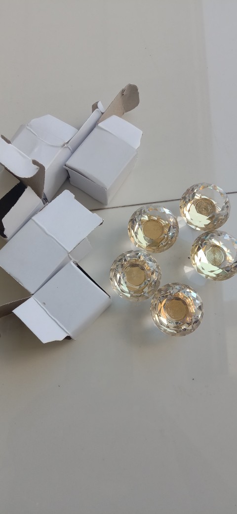 Handle Tarikan Laci Pintu Kristal Warna Putih Bening Ukuran 3cm