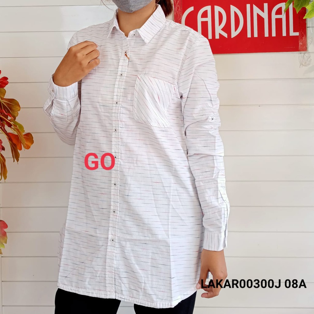 gof KMP CARDINAL GIRL KEMEJA Pakaian Wanita Atasan Kemeja Hem Casual Santai Original Lengan Panjang