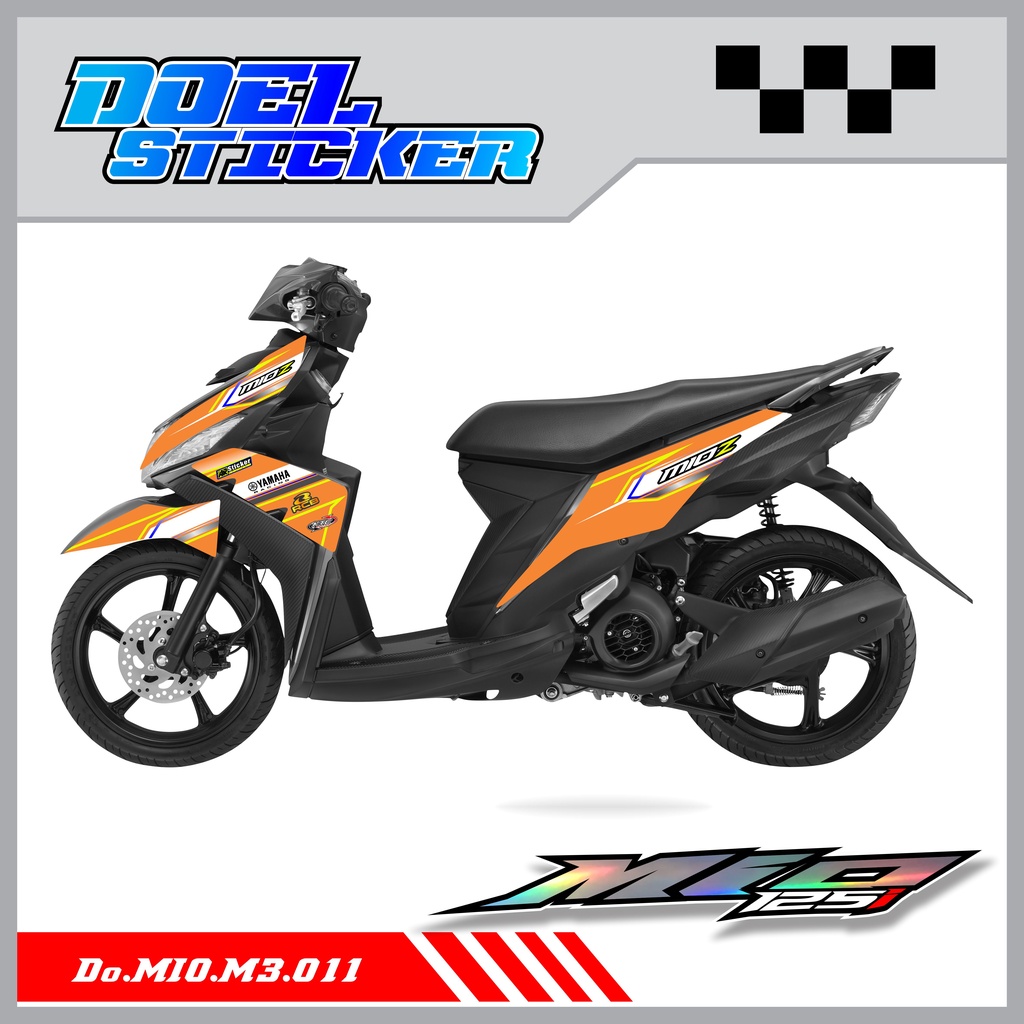 Sticker Striping Mio M3 , Mio Z , Mio 125 List Variasi Hologram pelangi,Crome Doel 011