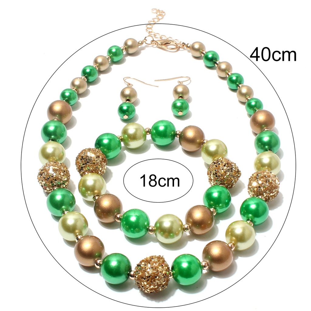 Hu Hu Hu Hu Hu Alat Bantu Pasang Kacamata♡ Kalung Gelang Rantai Mutiara Simulasi Tema Natal Untuk Perempuan