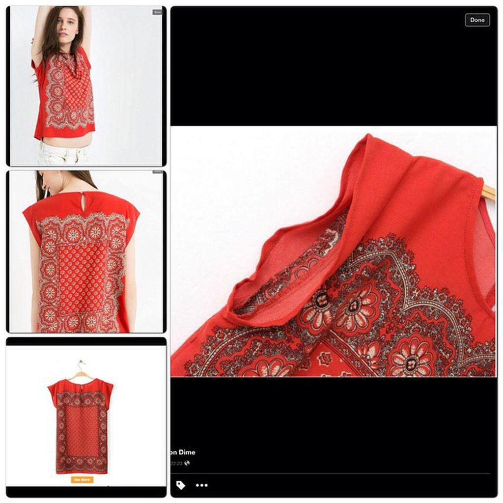 ELEGANT ETHNIC BLOUSE Atasan Wanita Motif etnik