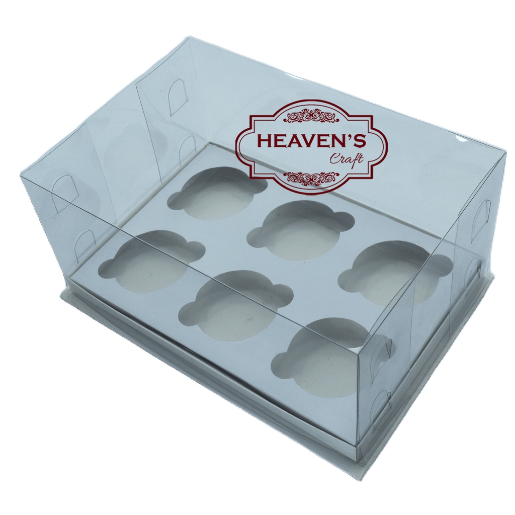 Box cupcake Isi 6 putih