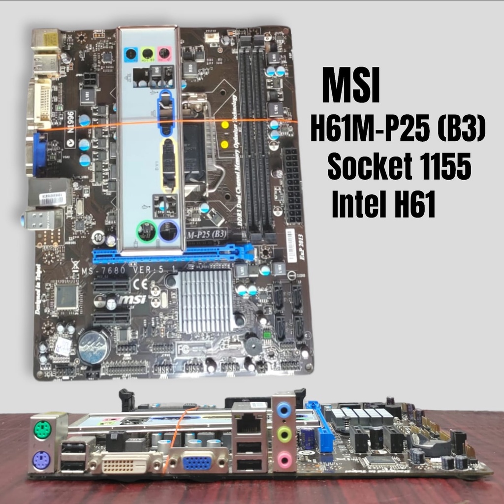 Motherboard Intel H61 Socket 1155 Support Core i7 i5 i3