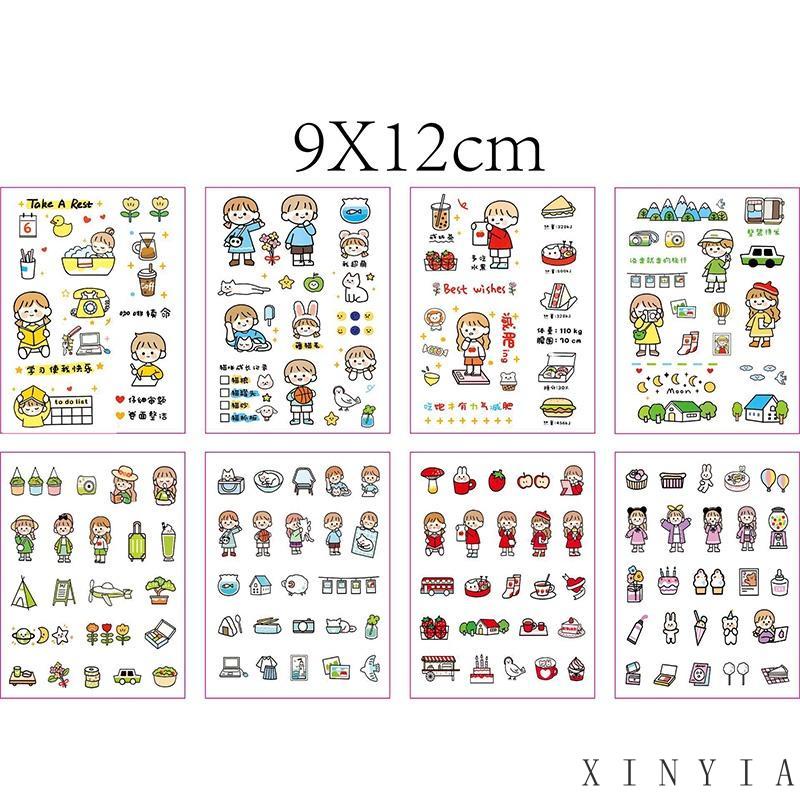 Xia.id Stiker Motif Emoji Untuk Dekorasi Handphone / Diary DIY