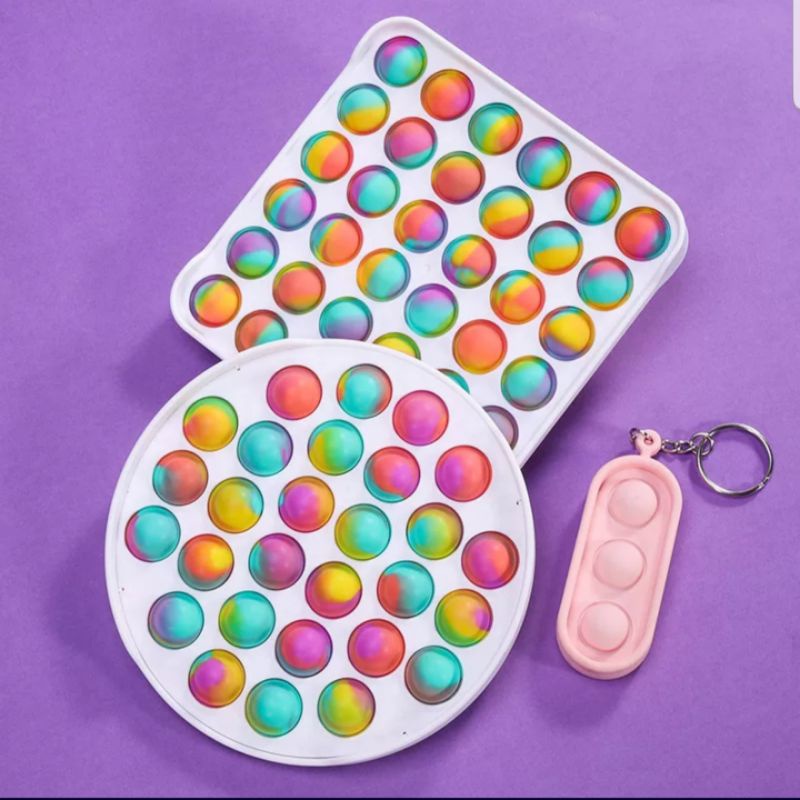 SIMPLE DIMPLE POP IT NEW GLOW IN THE DARK TERBARU / MAINAN ANAK MURAH / POP IT SILIKON PEREDA STRESS-1