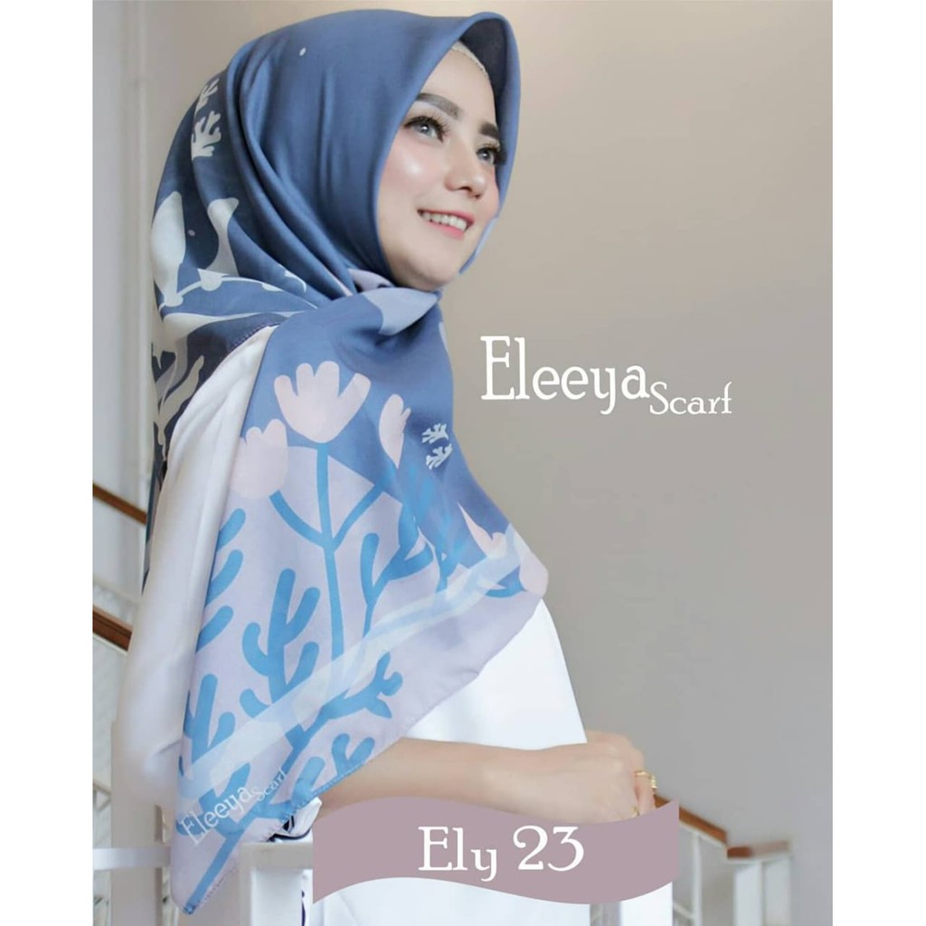 HIJAB SEGIEMPAT MOTIF ELY 23 ||  Eleeyascarf