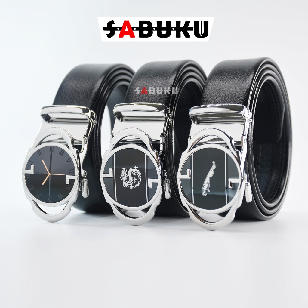 Ikat Pinggang Pria Tipe Rell Otomatis Outo Lock PU Kulit Fhasion Korea Mewah - 063