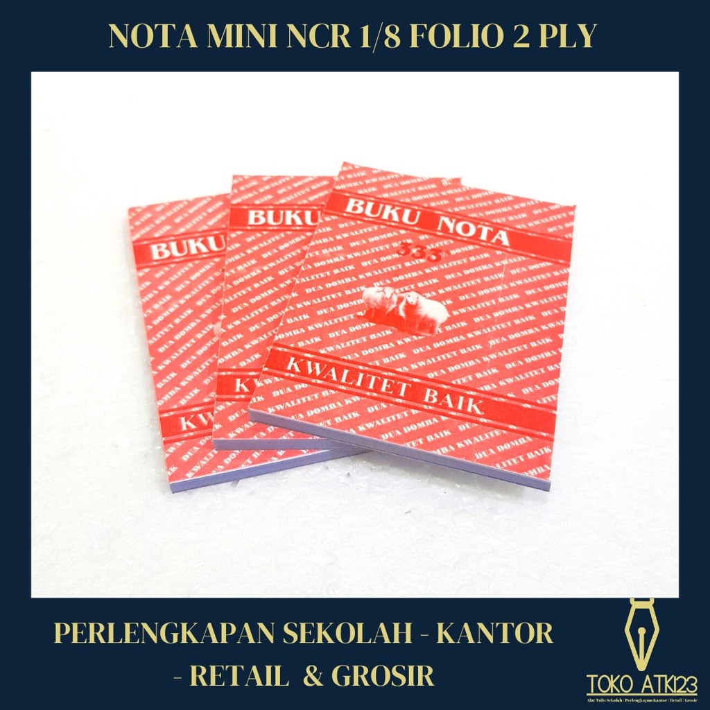 Nota Mini 2 Ply NCR Merk 333 / Rankap 2 / Putih Merah