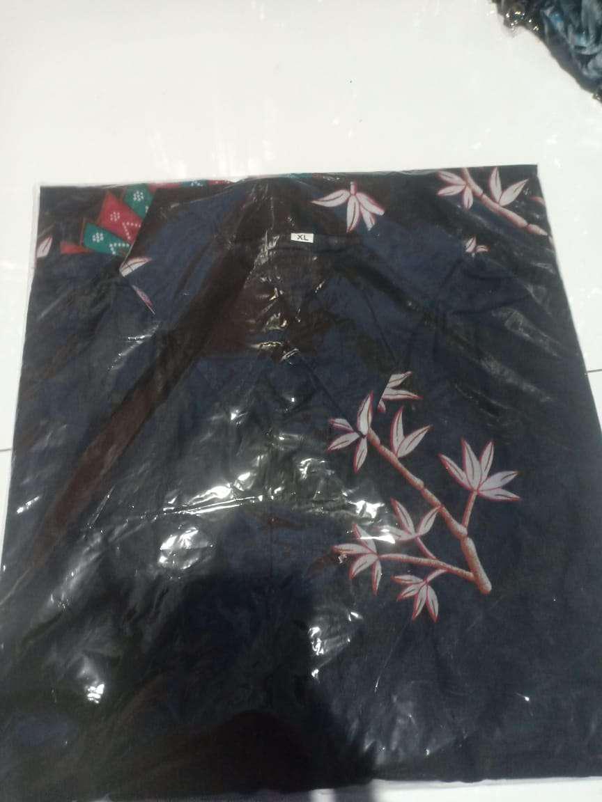 Hem, Lengan Pendek, Baju Batik, Batik Pekalongan, Atasan Pria, Seragam Batik