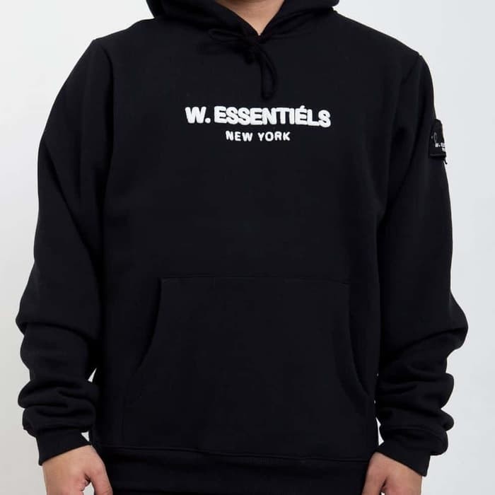 W.ESSENTIELS | ECUME | HOODIE | BLACK - Hitam- M