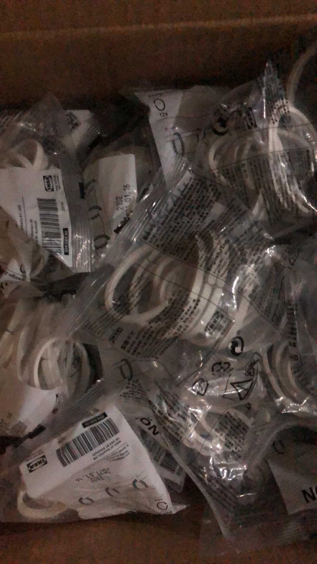 Hassjon Ring Tirai Kamar Mandi, Set 12 Pcs