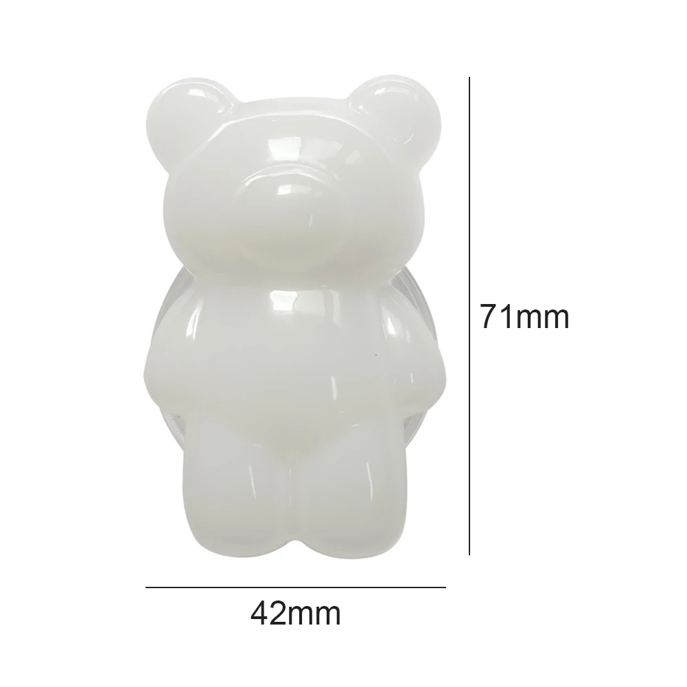 Ring Holder Hp Bentuk Beruang 3D Transparan Untuk Samsung / Xiaomi