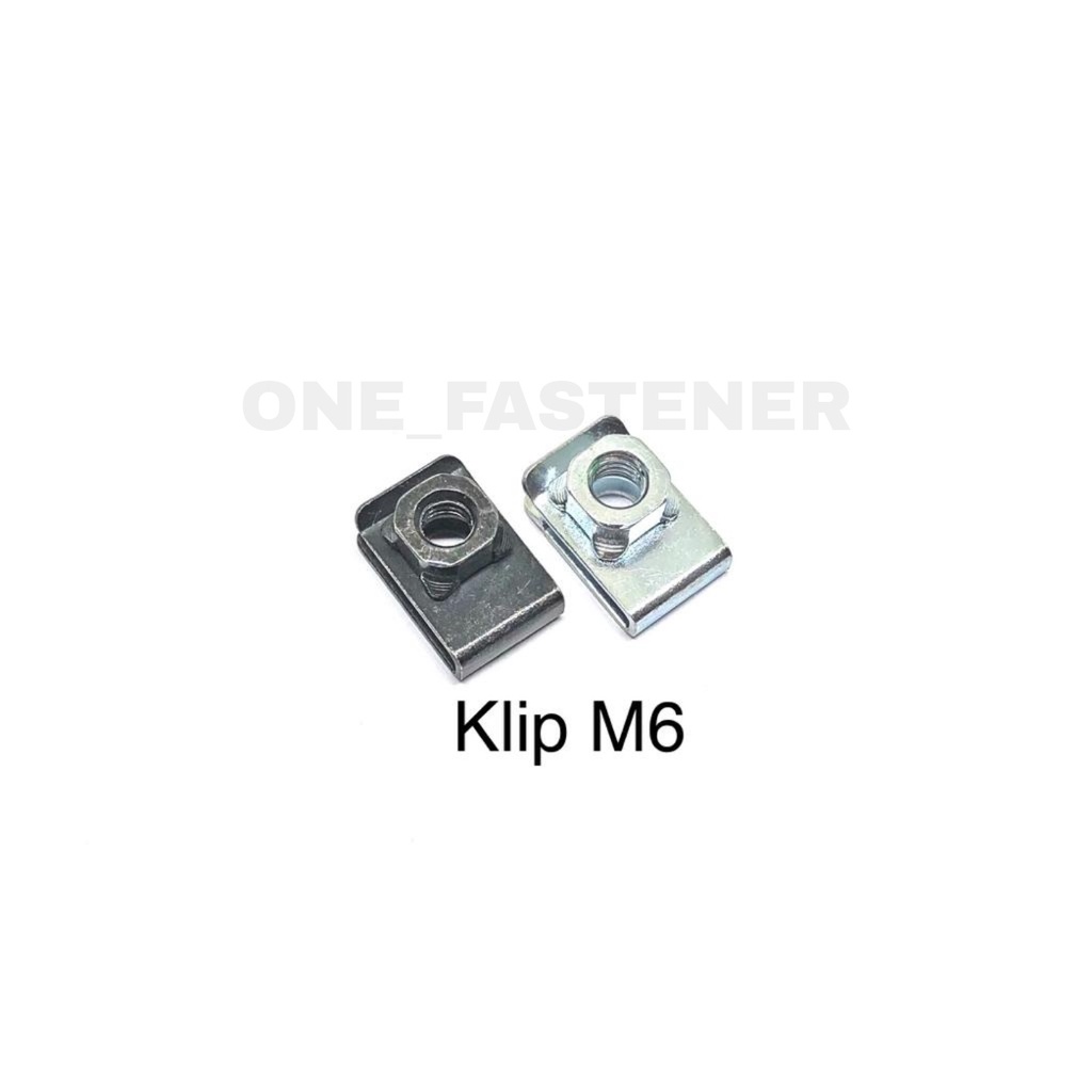 Klip M6 Only nut clip u motor mobil box aki spakbor depan 6mm baut 10