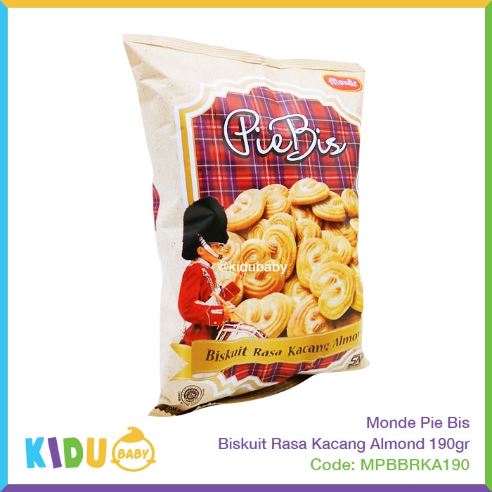 Monde Pie Bis Biskuit Rasa Kacang Almond 190gr Kidu Baby