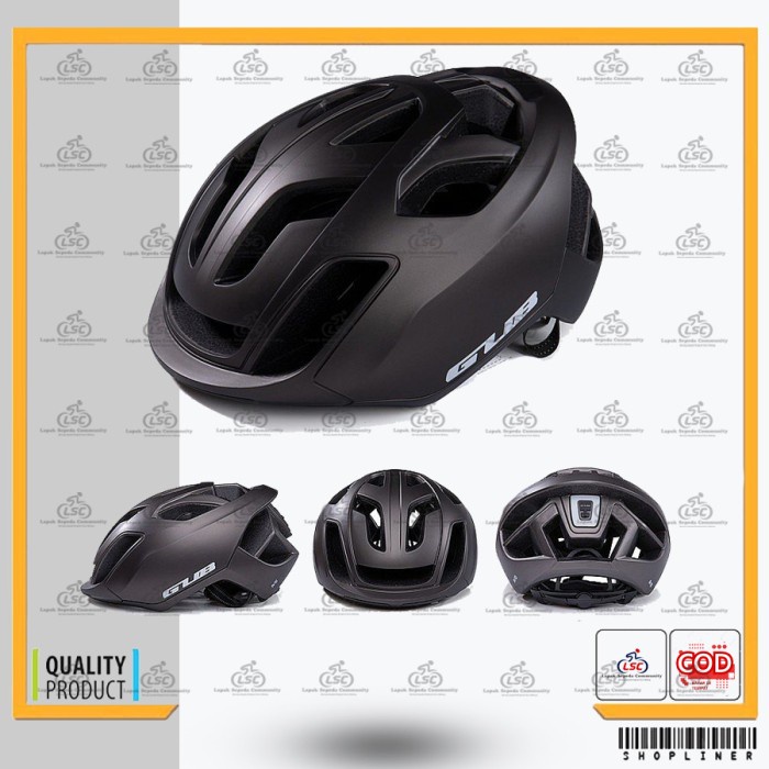 HELM SEPEDA GUB SV10 BLACK DENGAN LAMPU CYCLING HELM SEPEDA ROADBIKE