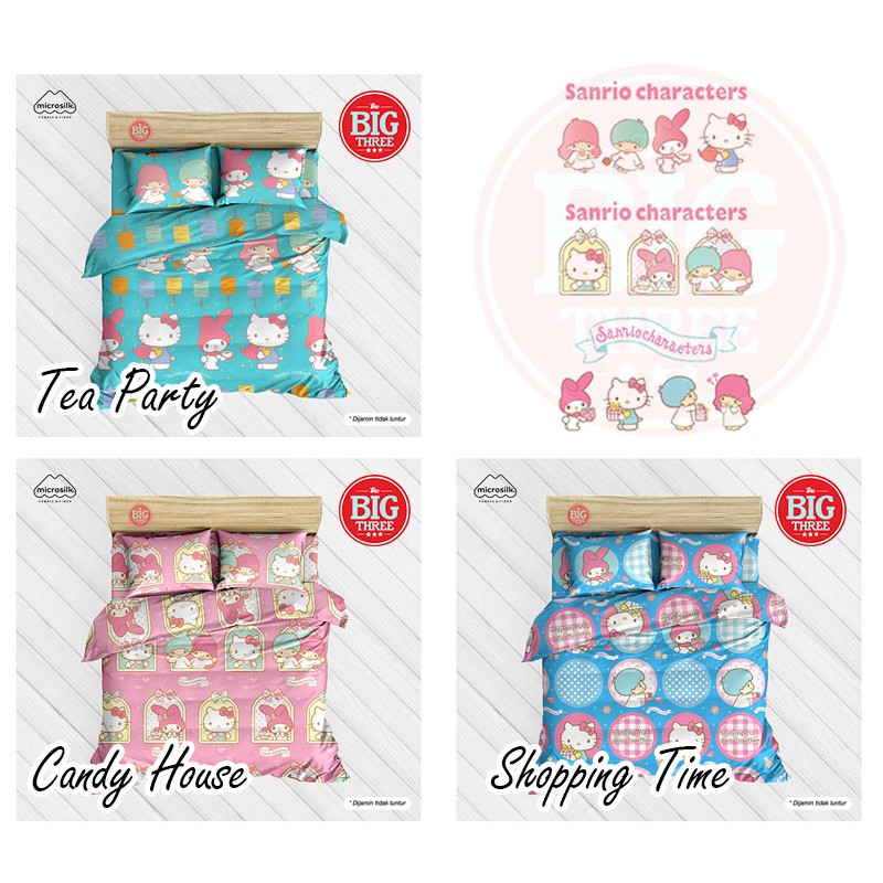 Sprei KENDRA 180X200 TS Sanrio tea party shopping candy - KING Size 180 SP anak lucu cewek