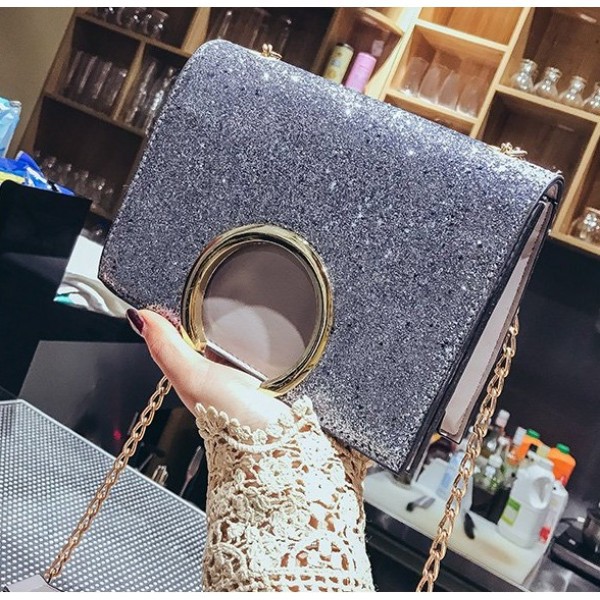 TAS CLUTCH MODEL POSTMAN CROSS BAG KULIT SILVER TEBAL WANITA BRANDED