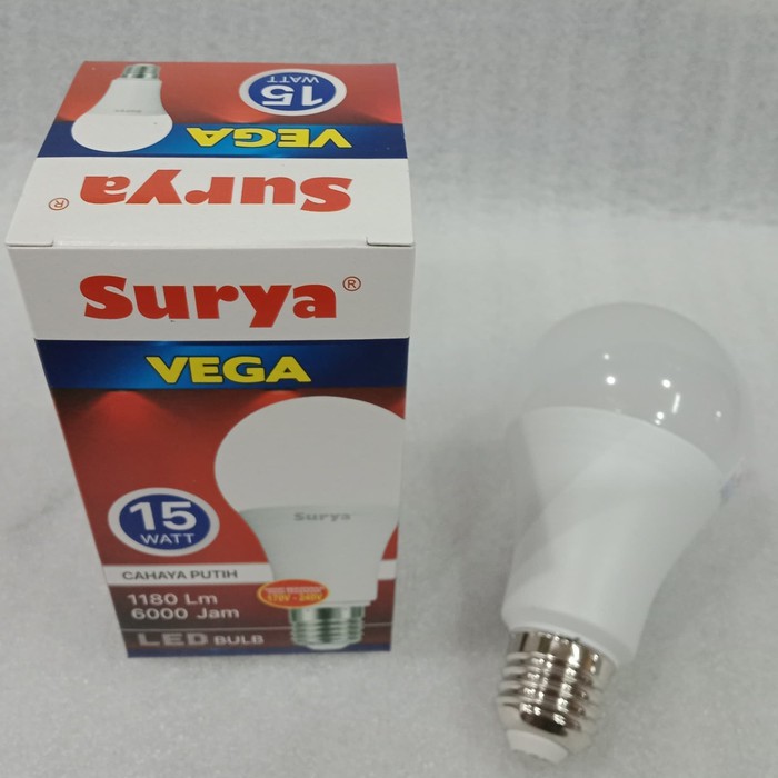 Surya Vega 15 Watt led bulb surya 15 watt lampu bohlam bergaransi cool daylight surya vega 15w 15 w