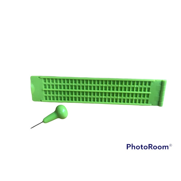 

(TERLARIS) RIGLET SAKU / RIGLET / REGLET / ALAT TULIS TUNANETRA / 4 BARIS 28 SEL