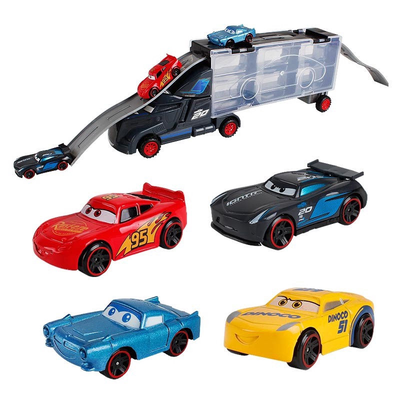 6pc Alloy Cars 2 Lightning McQueen Racer Car&amp;Mack Truck Kids Toy Collection Set Gifts