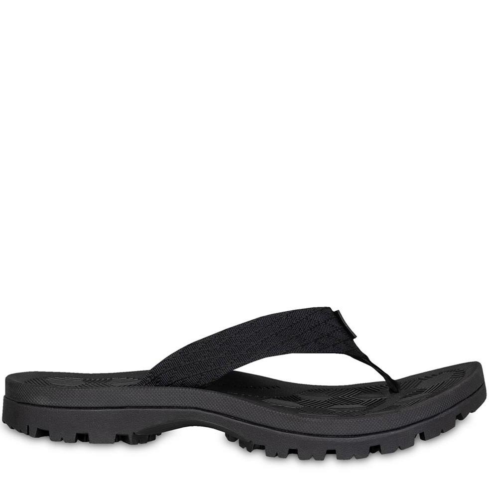 EIGER BHARDEV PINCH SOLE BLACK SANDALS