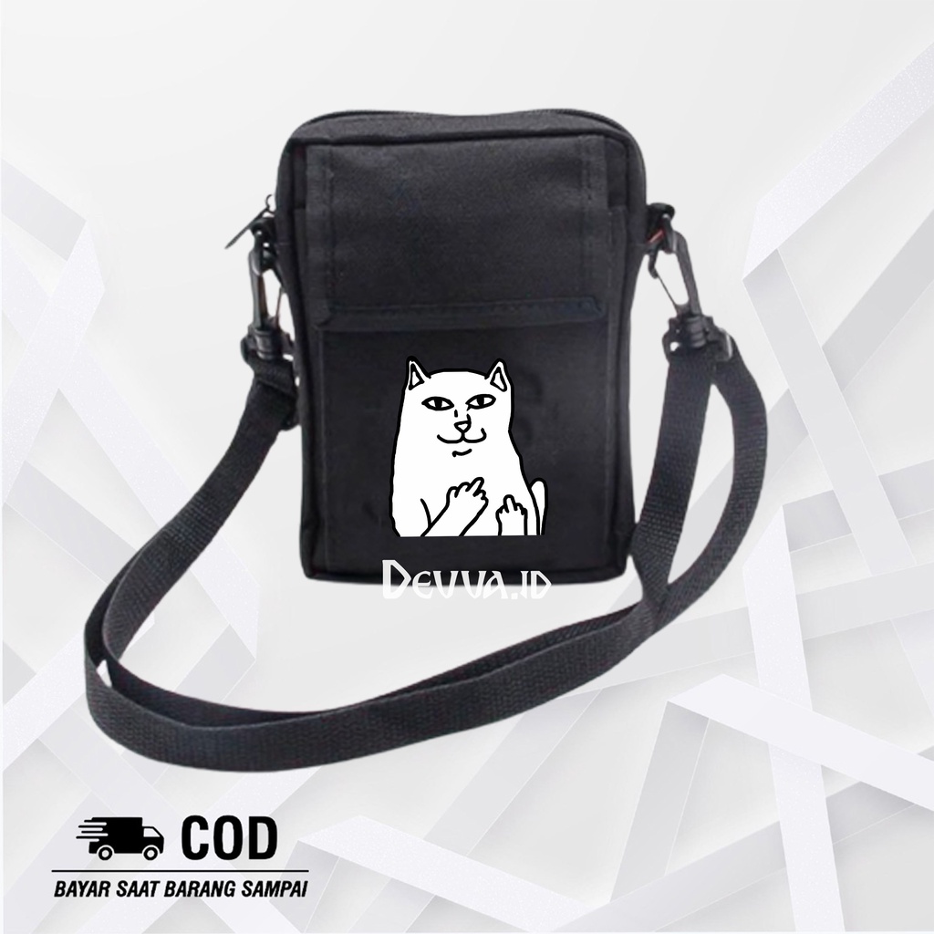 Tas Selempang Pria Wanita Kasual Rip N Dip Tas Slempang Keren Sling Bag Bahu Unisex Bahan Kanvas | Devva.Id