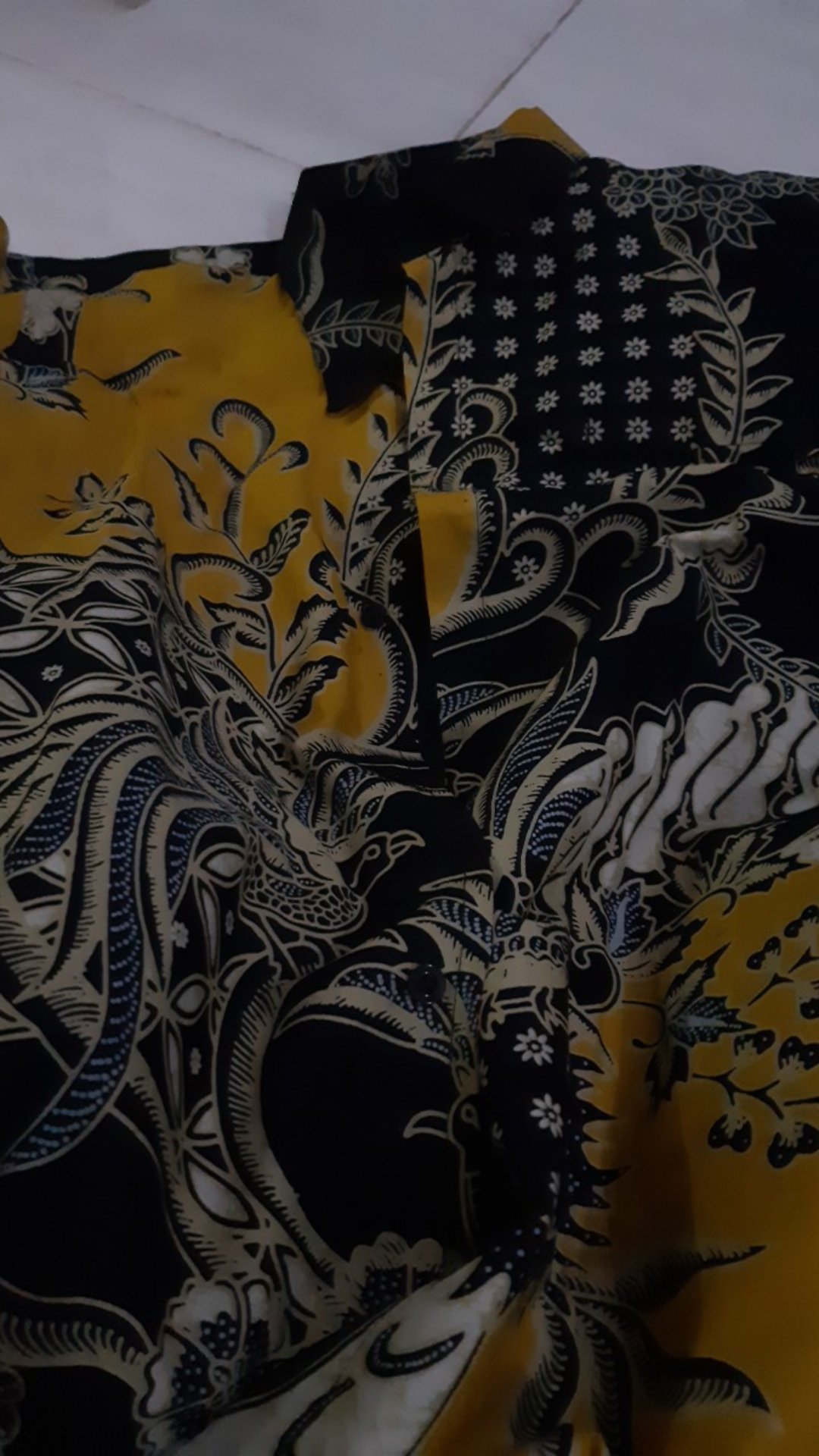 Proboseto Kuning Kemeja Batik Pria Full Furing Bahan Katun Cabut Primisima