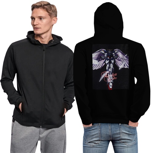 Jaket Hoodie Wings Gundam Endless Waltz Hoodie Ritsleting Hoodie Casual Unisex New Hoodie Zipper Bah