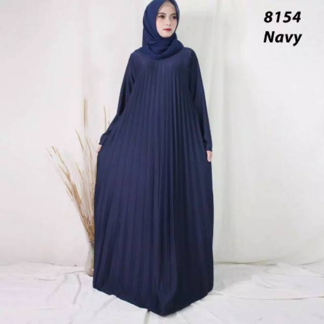 Gamis plisket lengan panjang