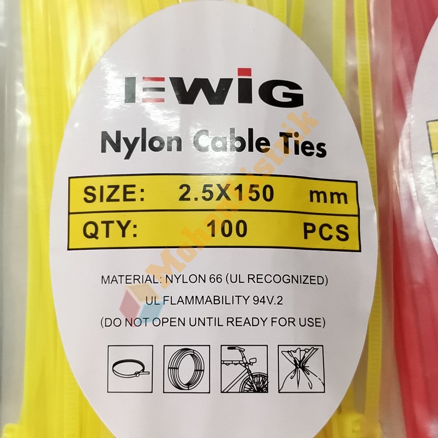 Kabel Tie Tis 15cm Cable Ties 2.5x150 mm Dasi Tali Serut Sabuk Ikat