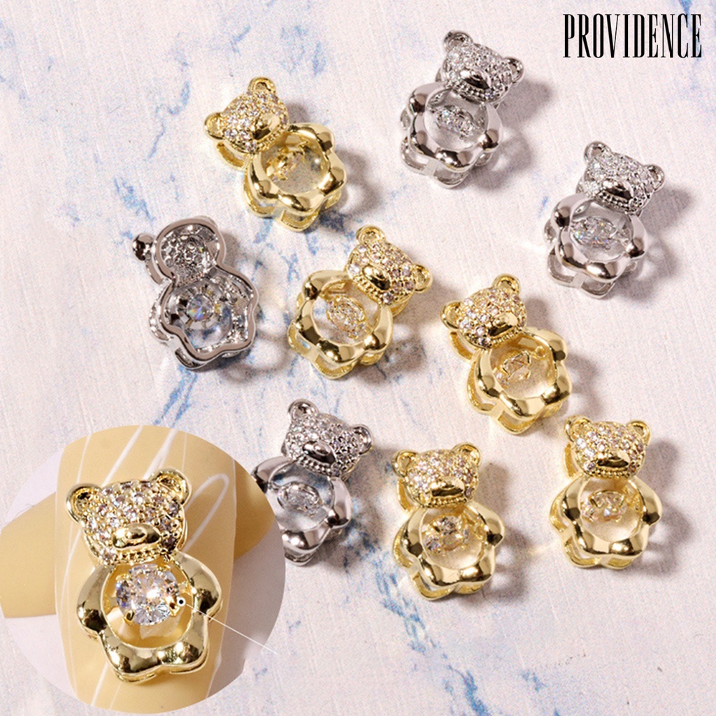 Providence Cute Bear Pattern 3D Nail Art Tips Sequins DIY Decals Sticker Manicure Decor