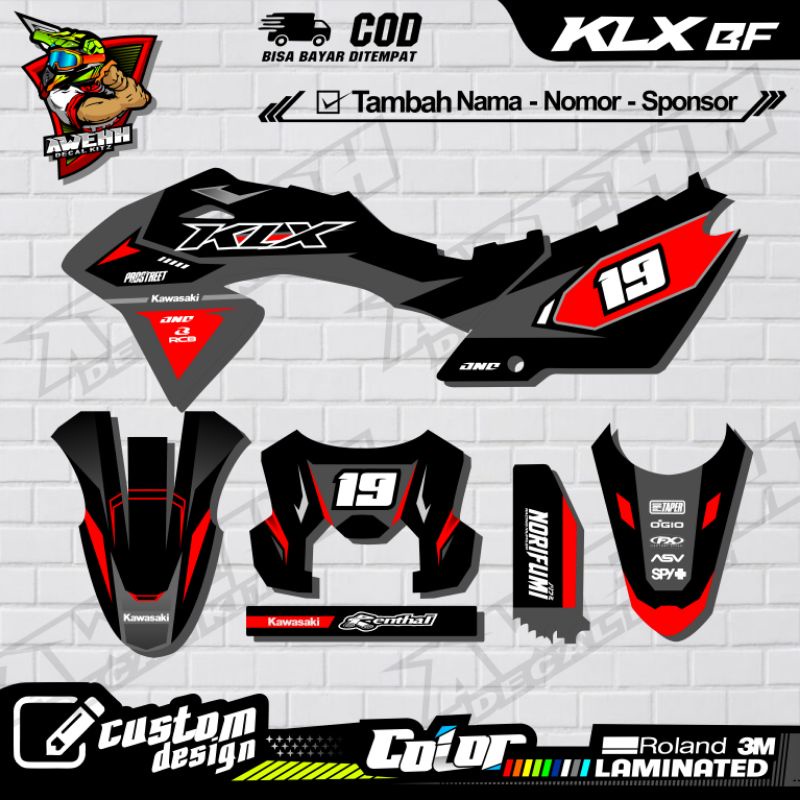 DECAL KLX BF - KLX DTRACKER - DECAL STICKER KLX BF DESAIN CUSTOM