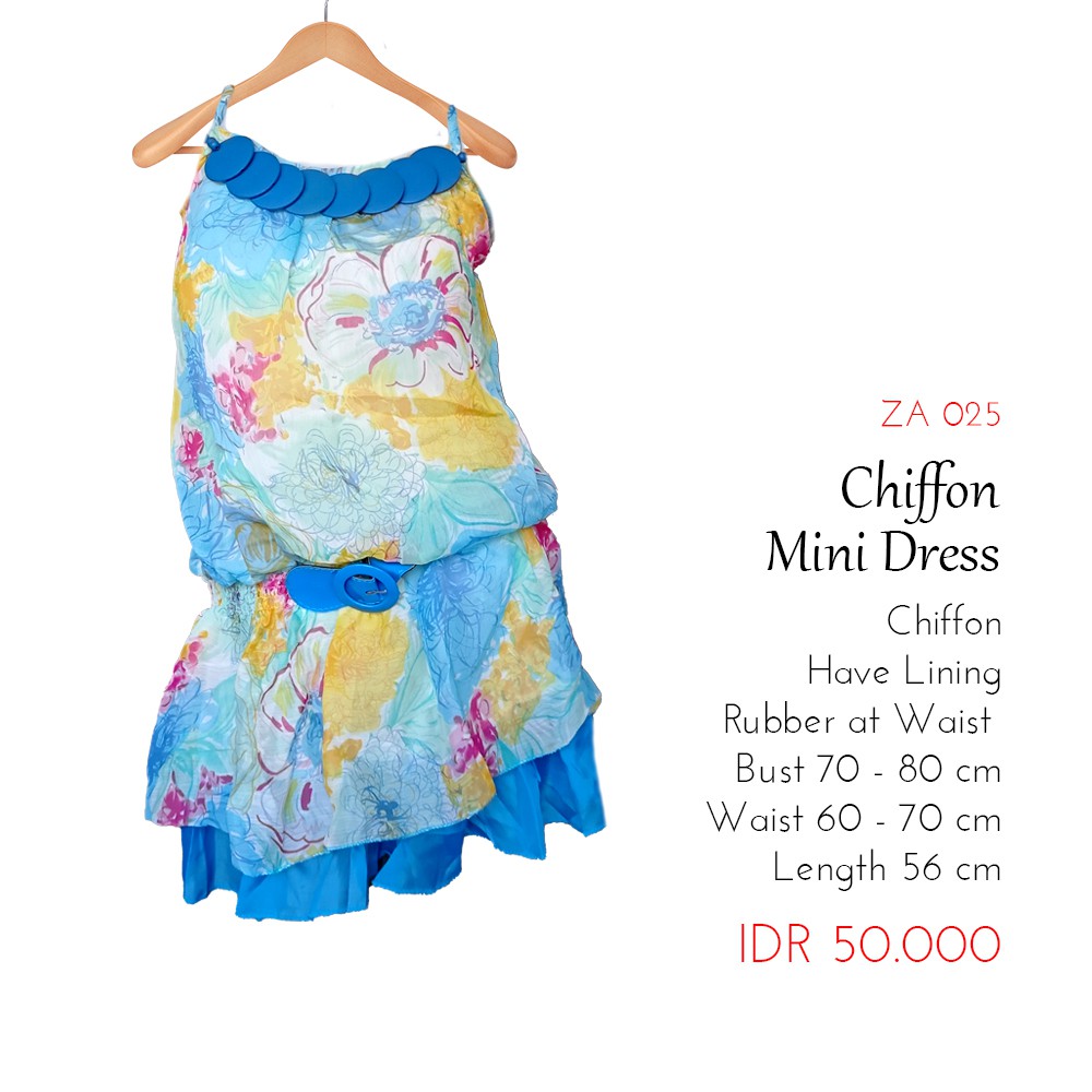 Dress Remaja ABG Dress Anak - Chiffon Mini Dress