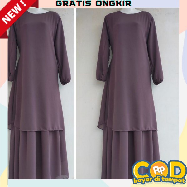 Dres Muslimah Kekinian Dress Syari Murah Baju Ghamis Import Gamis Remaja Import Terbaru 2022 Gsmis K