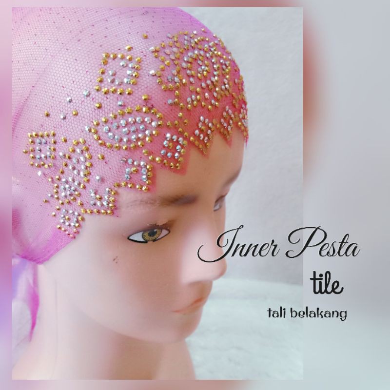 Aelsafa Hijab Ciput Iner Pesta Tile Iket Payet Pesta