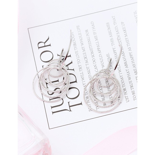 LRC Anting Tusuk Fashion Color Circular Ring Decorated F0312X