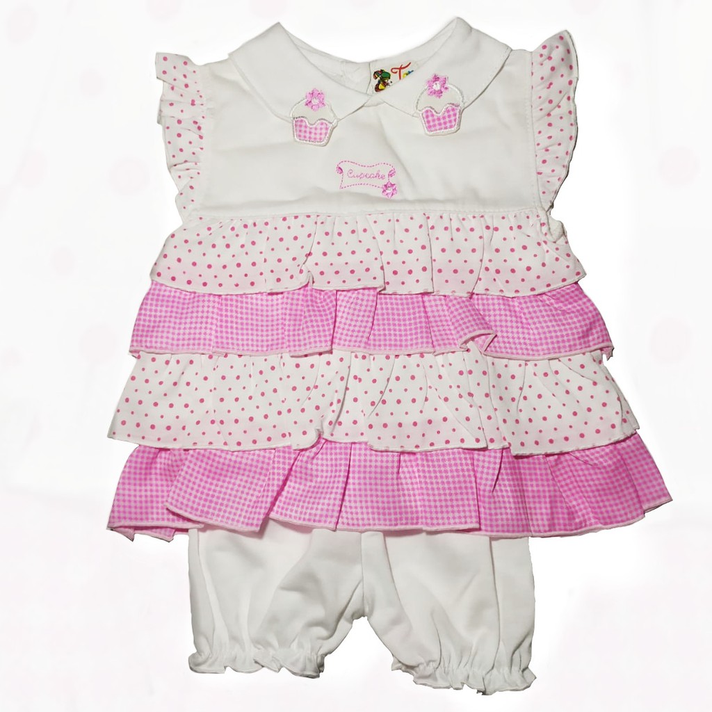 Baju Anak Perempuan Setelan Baju Bayi Perempuan | Dress bayi murah + celana karet