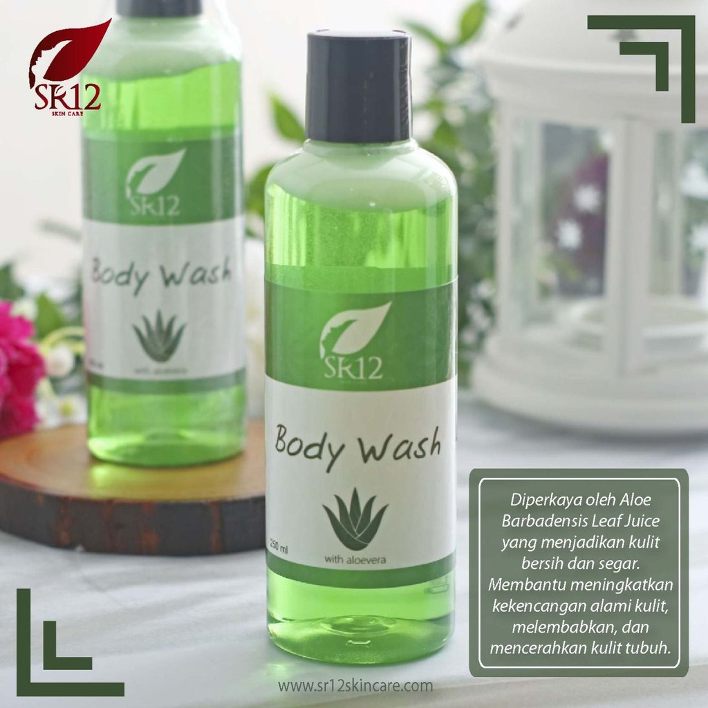 Natural Body Wash Sr12 Herbal Sabun Mandi Cair Pemutih Pembersih Badan Alami Bpom Wangi Tahan Lama