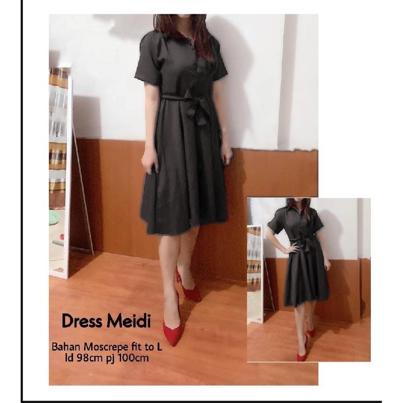 JC/MP Dress Meidi / Dress wanita korea Terbaru / Gaun wanita pesta / Dress natal / Dress Sincia