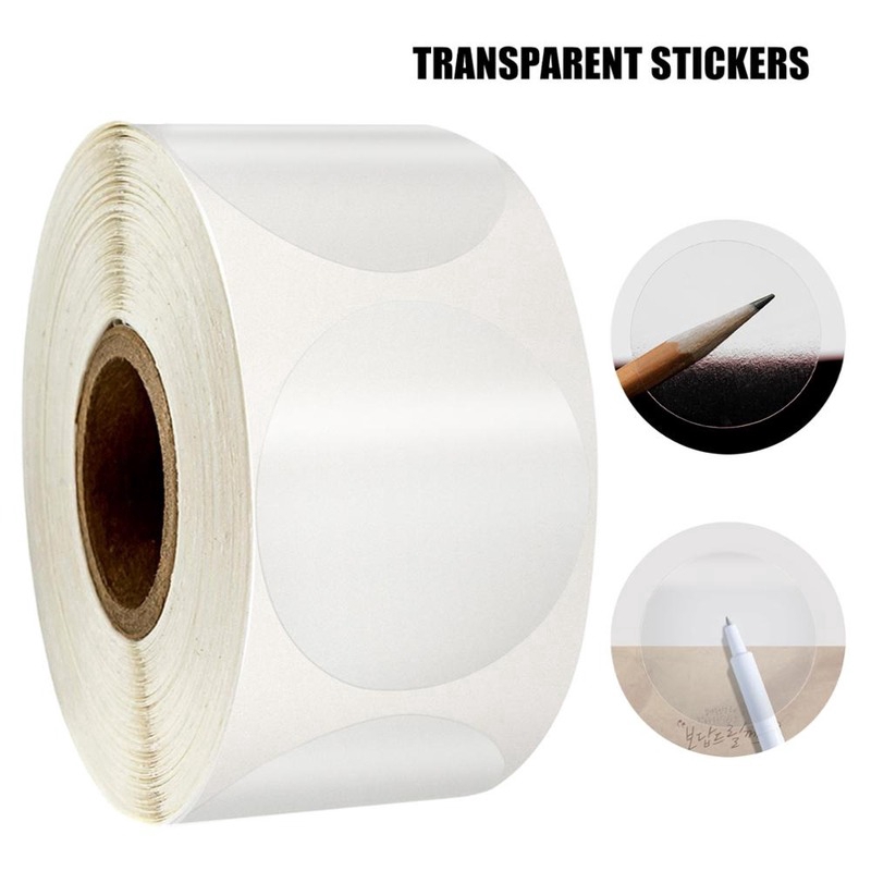 500Pcs/roll 1 inch Transparent Round Stickers for Seal Envelope Wedding Invitation Package