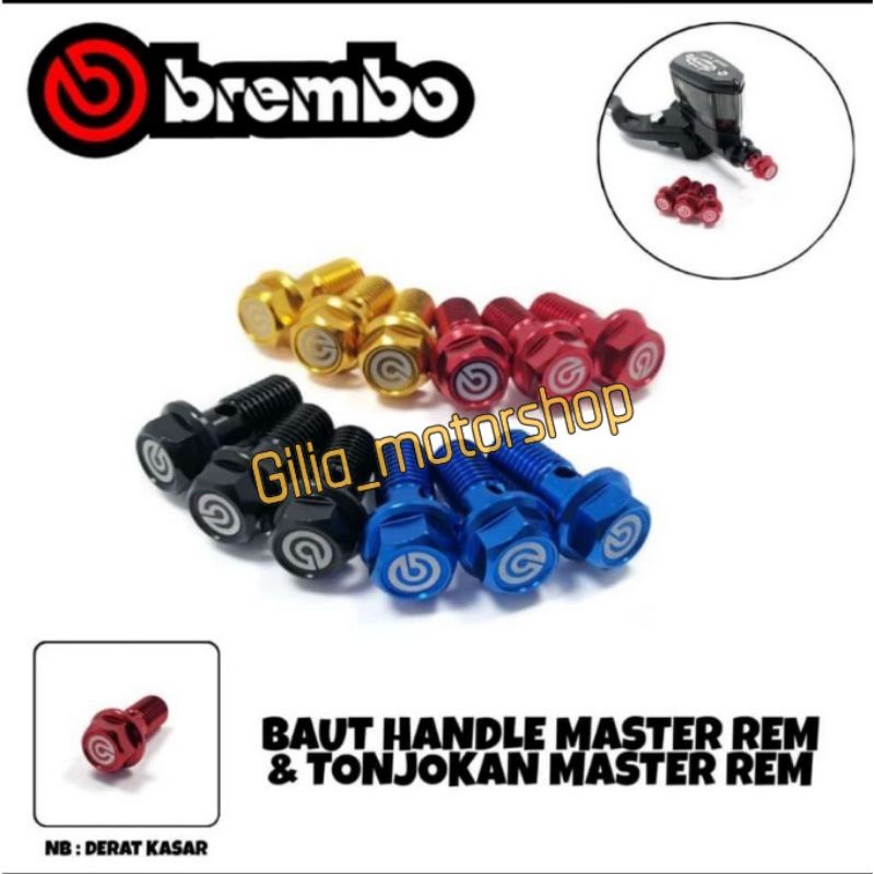 Baut kaliper Baut Master rem Baut Banjo Drat Kasar Baut Tonjokan Logo Bremb Harga Satuan