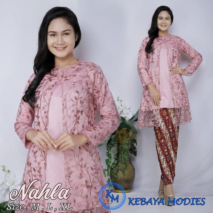 set kebaya tulle nahla ternew