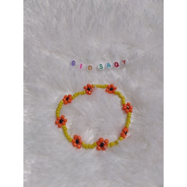 bracelet kpop idol/gelang manik/gelang beads/gelang korea bunga daisy