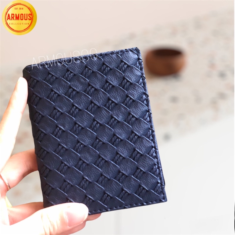 DOMPET KARTU / CARD HOLDER PRIA WANITA PENGAMAN KARET ANYAM