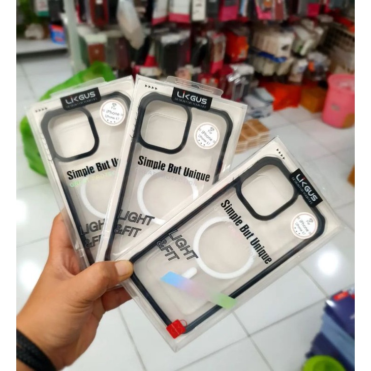 IPHONE 13 PRO MAX Silikon Likgus Jazz Magsafe Magnet Hybrid Case