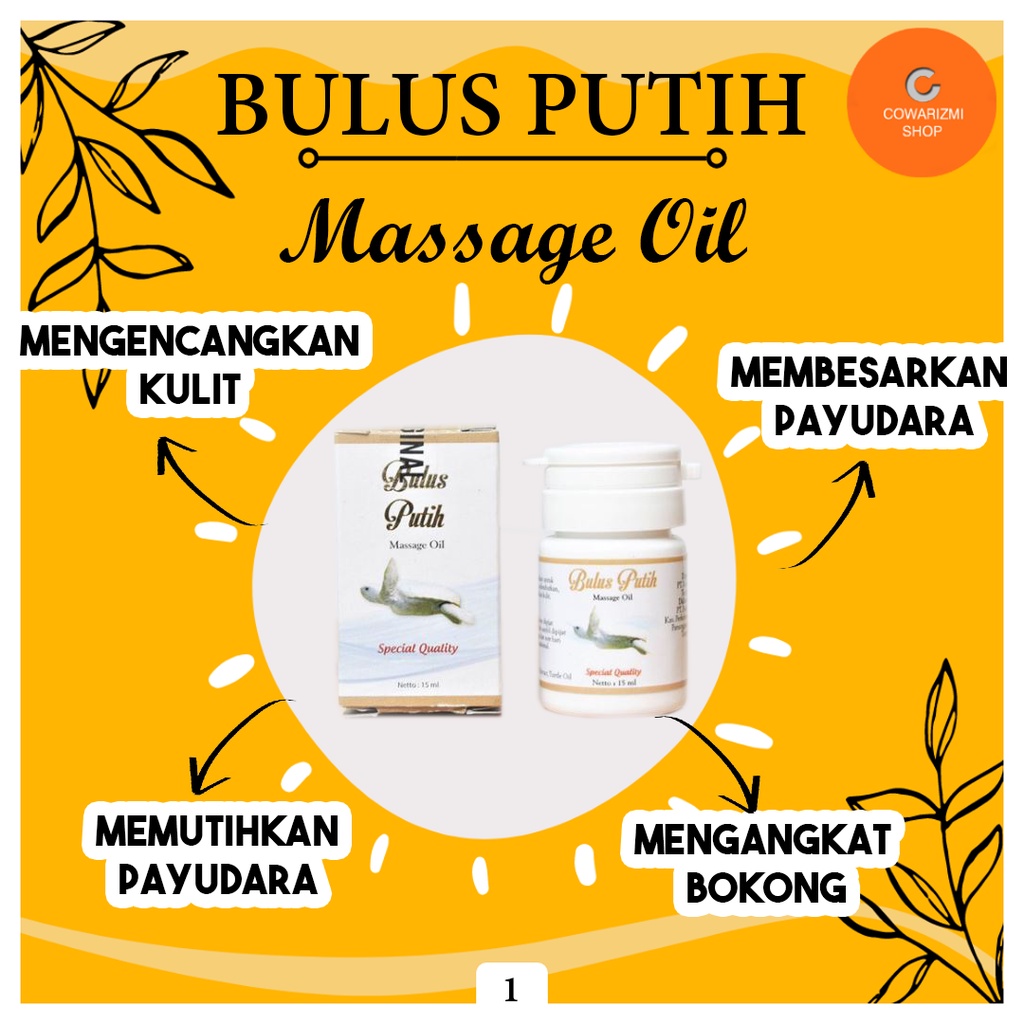 BPOM BULUS PUTIH MASSAGE OIL / MINYAK BULUS ORIGINAL