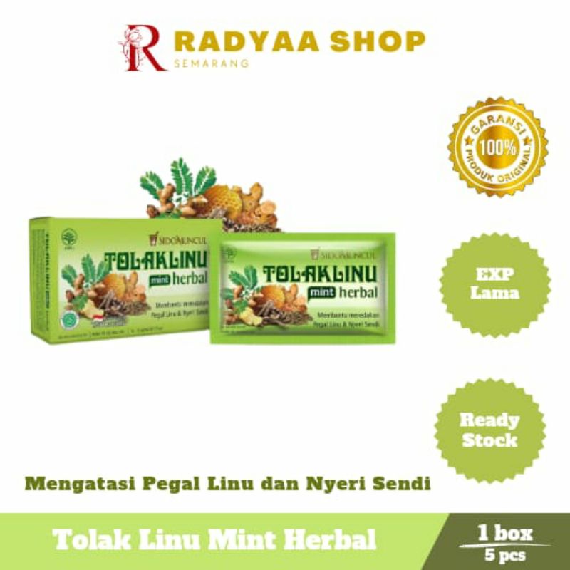 Tolak Linu Mint Cair Dus 5's Obat Herbal - Pegal Linu Nyeri Sendi