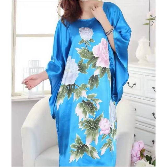  Baju Tidur Daster Cantik Silk Satin Big Size muat XL 